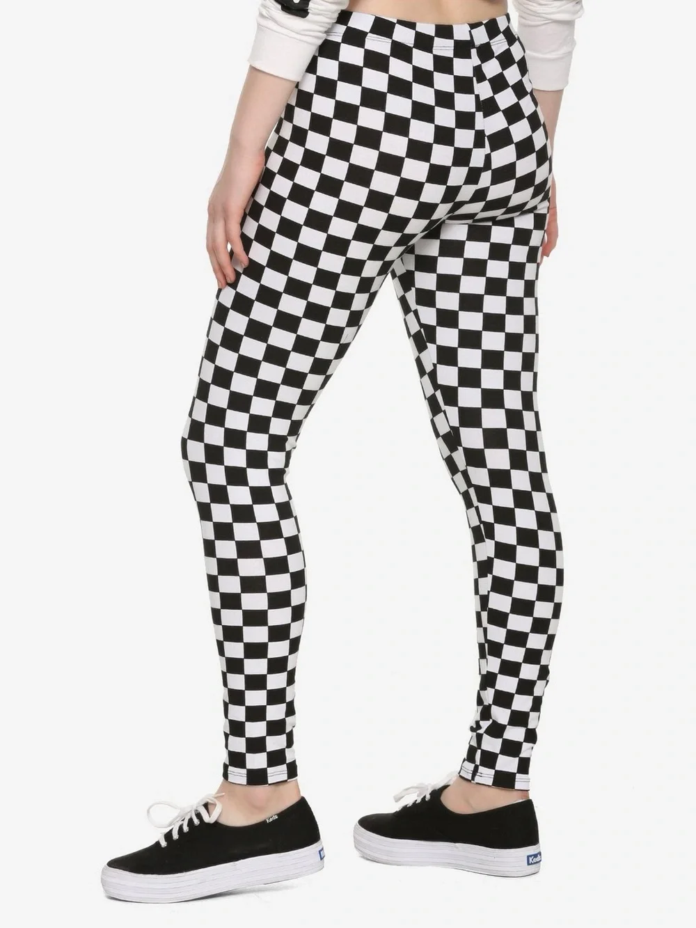 WONDER NATION | L 10/12 | Black White Checkered Cotton Leggings + Skirt Lot